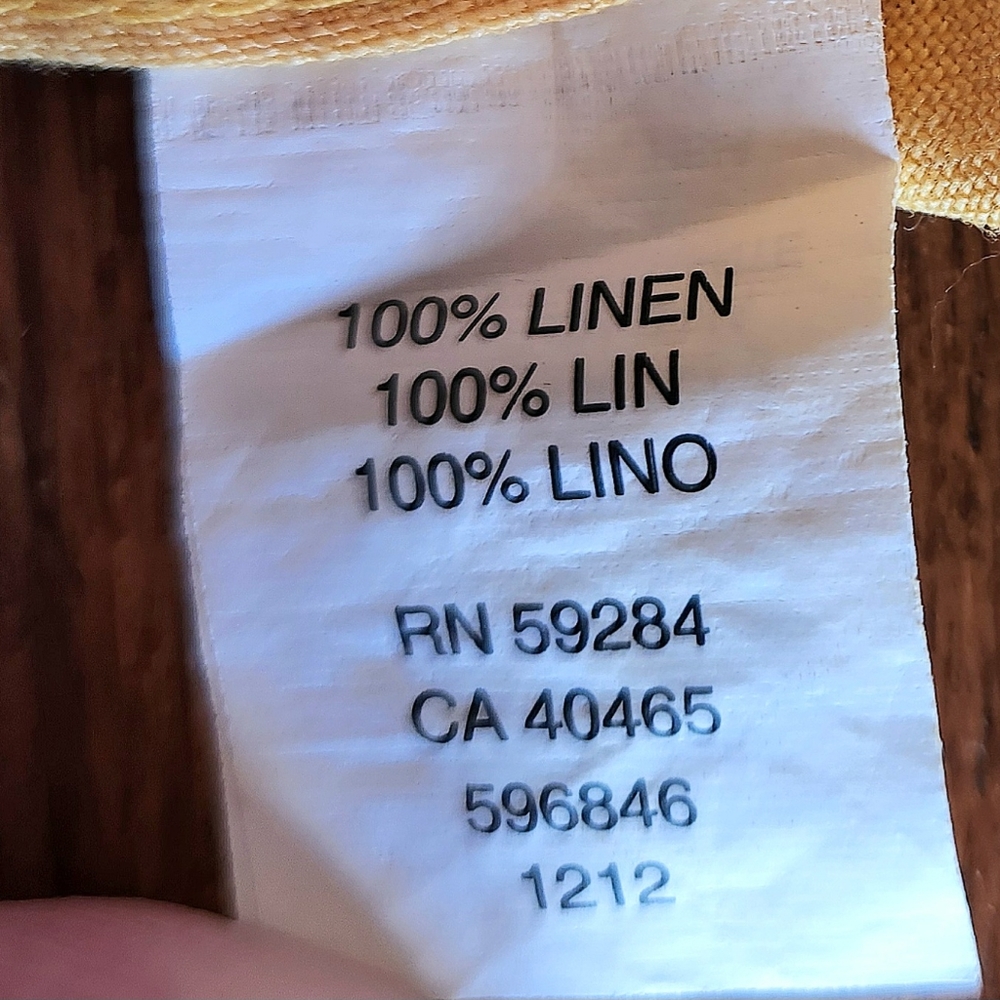 NWT Children's Place Linen Button Down Shirt Size 5/6 Color Light Yellow - Picture 6 of 6